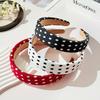 Modisches Polka-Dot-Stirnband für Outdoor-Reisen, Freizeit, tägliches Tragen, dekoratives Haaraccessoire, stylischer Stoff-Haarreif für Damen & Mädchen