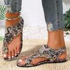 Women Flat Sandals Comfortable Flats Sandals Printed Bohemia Roman Style Shoes for Women Fashion Shoes Sandalias