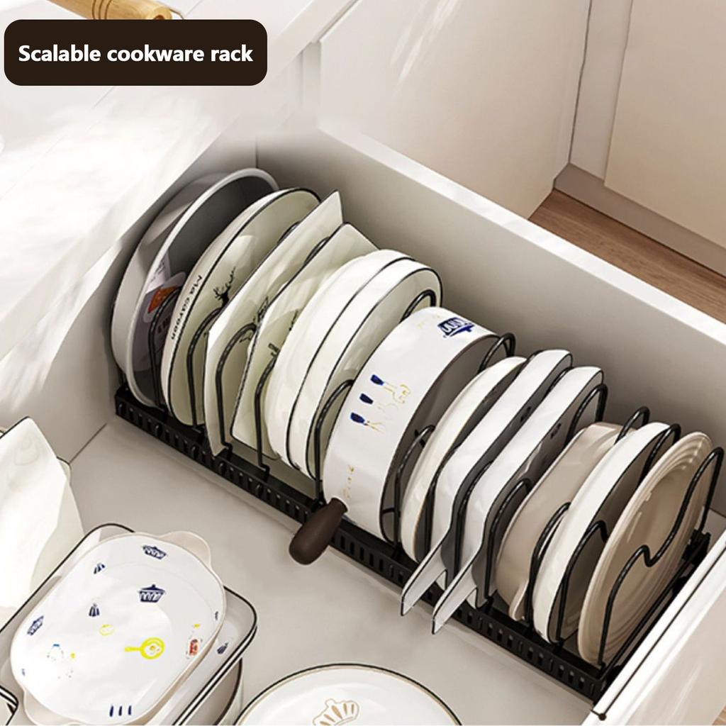 Hrnce A Pánve Skladovací Stojan: Spodní skříňka, 12,2'-22,4' zatahovací 13 nastavitelných přepážek Kuchyňská skříňka Úložný stojan na hrnce a pánve Úložný stojan na hrnce a pánve