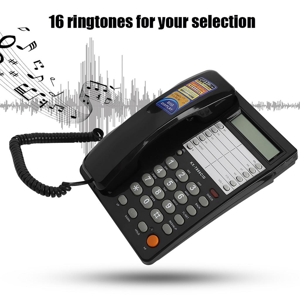 Corded Phone with Answering NaMachine, Buy a Landline Phone with an Elastic Cable Wall Table Telephone DTMF/  for Home Hotel