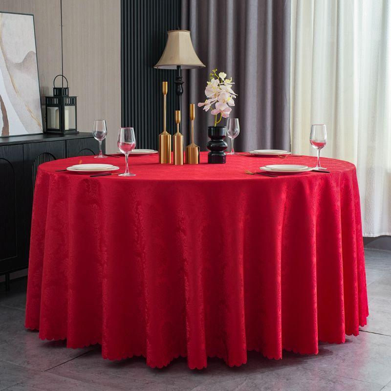 

Large Tablecloth Fabric round Dining Table Restaurant Ding Room Coffee Table Cloth European Eight-Immortal Table round Table Tablecloth Table Skirt Red precision Jacquard(#20) Square cloth 120*160cm