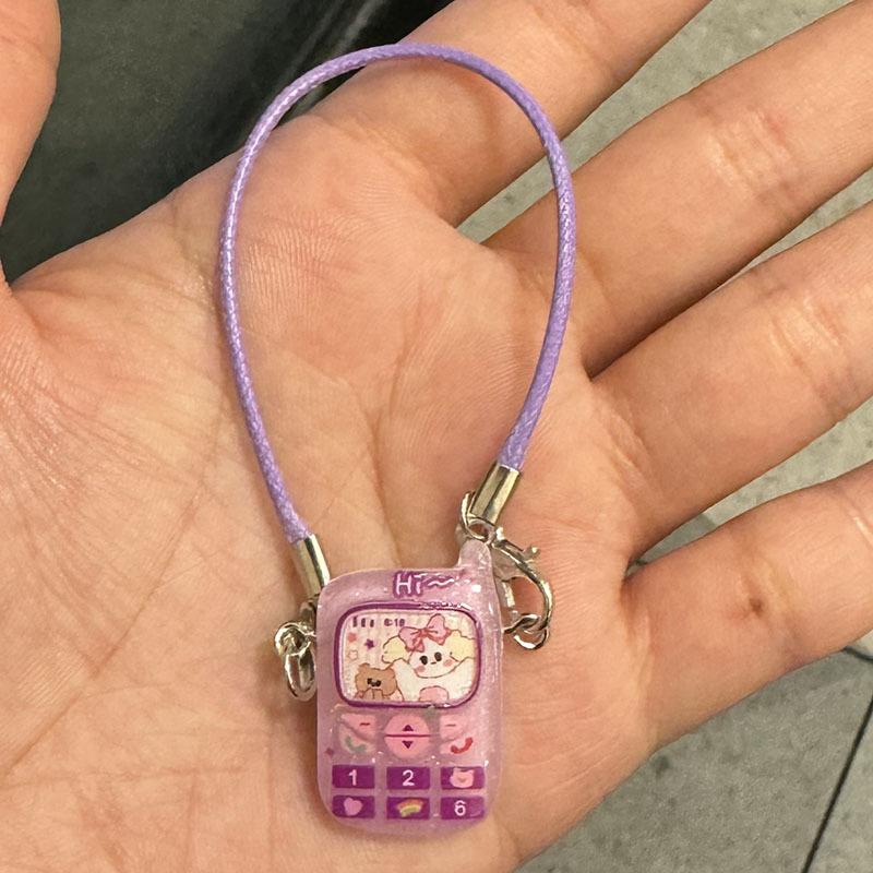 Dukkehus Tilbehør Små Dyr Miniatyr Mobiltelefon Modell Anheng Tegneserie Mini Mobiltelefon Modell Sjarm Utkledningsleke