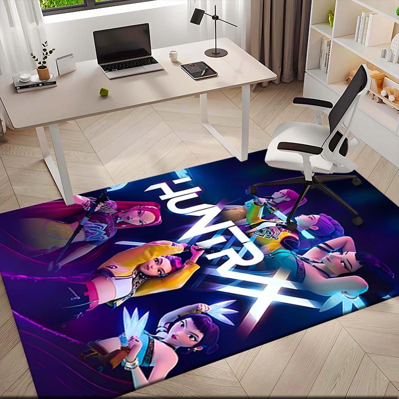 1pc K-Pop themed poster Carpet Rug for Living Room Bedroom Home Sofa Decoration,Kids play Non-slip Floor Mat