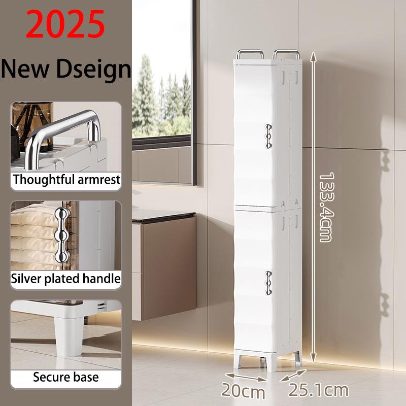 Toilet Storage Catbinet Bathroom Shelf Crevice Storage Cabinet Simple Multi-Layer Storage Cabinet Floor Standing Multifunctional Storage Cabinet