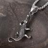 Creative Small Size Crocodile Necklace for Men Women Popular Stainless Steel Animal Pendant Fashion Charm Jewelry Gift