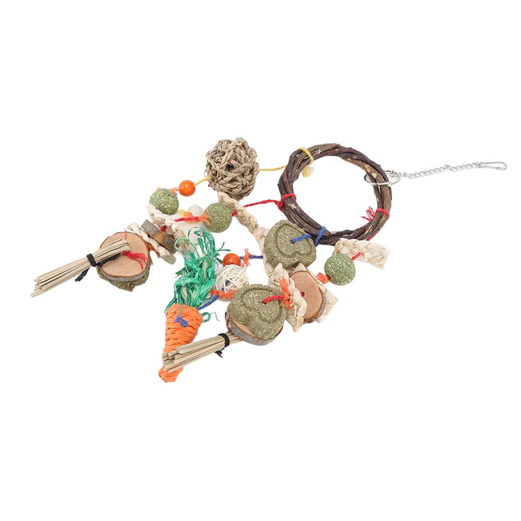 Rabbit Chew Toys Hand Made Multifunction Hamster Molar Toys for Rabbit Guinea Pig Chinchilla Hamster Squirrel Gerbils