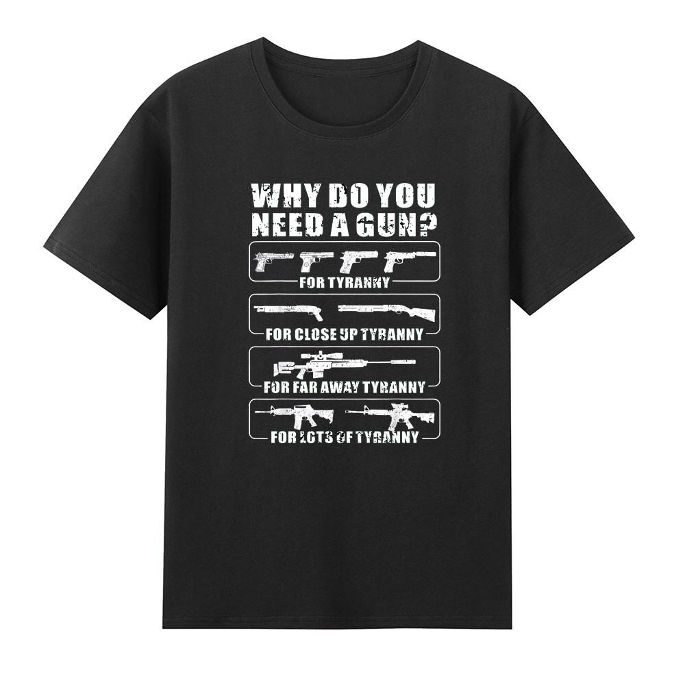 Why Do You Need A Gun For Tyranny Funny Gun Lover Tshirt S