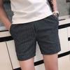 New Summer Fashion Trendy Men's Casual Sports High Waist Slim Fit Stripe Print Oversize Versatile Simple Super Shorts