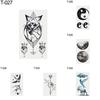 Trigram Animal Temporary Fake Tattoo Sticker Body Art avtagbar dekal