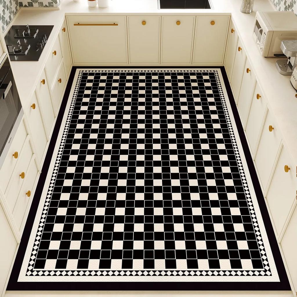Kitchen Floor Mat Large Pvc Leather Carpet Waterproof Anti-slip Foot Mats Oil-proof Long Rug Minimalism Home Decoration Rugs