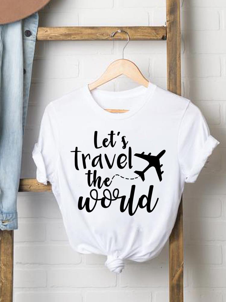 (Asian Size) sweet letter cute Women Fashion Tee Top Clothing T Shirt Woman Print Female Short Sleeve Graphic T-shirts