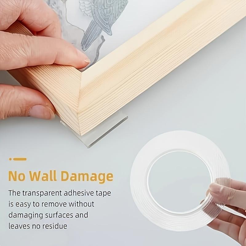 3 Rollen Hochleistungs-Installationsband, doppelseitig, wiederverwendbar, nahtloses Nano-Klebeband, vielseitig einsetzbar, abnehmbar, waschbar, starkes Klebeband, geeignet für das Home Office
