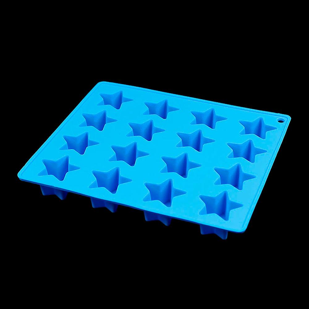 Silicone World DIY Five-pointed Star Ice Cube Silicone Molds 16 Grids Star Ice Grid Mold Ice Making Tray Chocolate Baking Tools