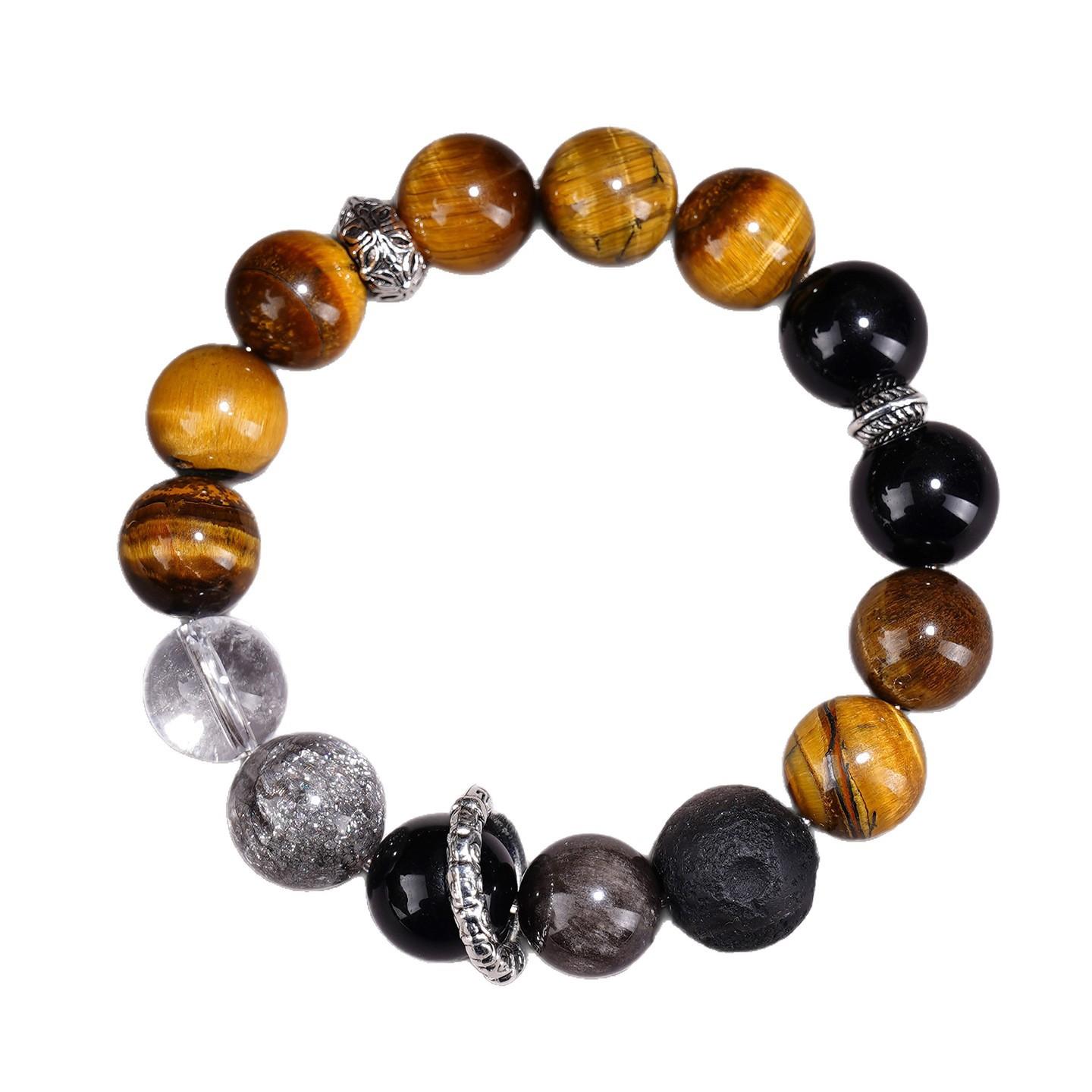 Hot Sale Trendy Geometric 12mm Crystal Rhinestone Strand Bracelet with Silver Jewelry for Women Gift