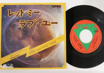 Disque 7 pouces PEGASUS Let Me Love You Shake That Funky AW103PROMO TAWOR 1977 Japon SoulFunk Occasion