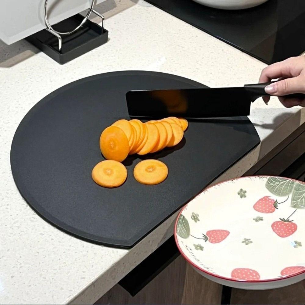 TPU Semi-circular Cutting Board Anti-Mold Flexible Vegetable Cutting Board Anti-Slip Multi-Functional Kitchen Chopping Block