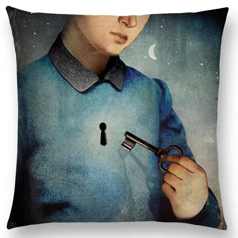 New Elegant Lady Cute Girl Shakespeare Imagine Fantasy Oil Painting Dreamy Feeling Fable Fate Thorw Pillow Case Cushion Cover
