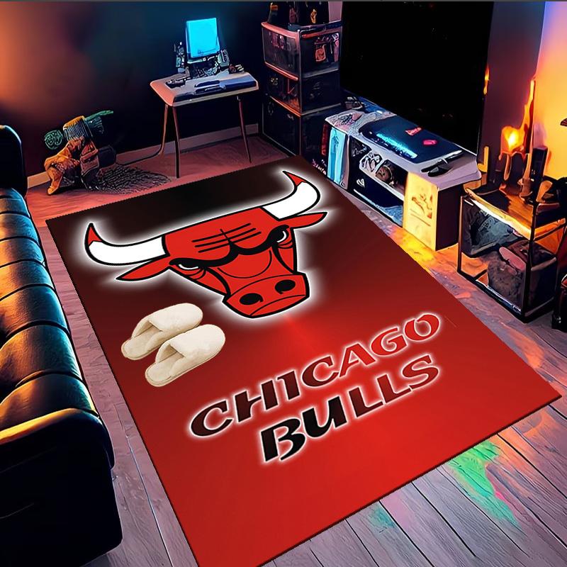Red Bulls Basketball Area Rug Suitable for Indoor And Outdoor,Carpets for Kitchens, Homes, Offices, Living Rooms,Home Decor,Christmas Gift