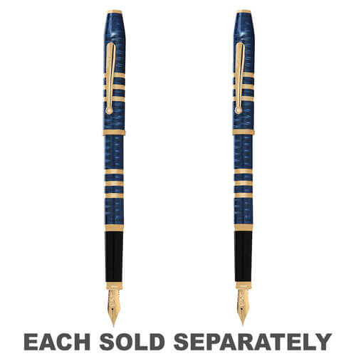Cross 175th Century II +23ct Fountain Pen (Blue Lacquer)