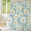 Plant Flower Shower Curtain 180x 180cm Modern Home Decor Watercolor Elegant Bathroom Shower Curtain with 12 Hooks