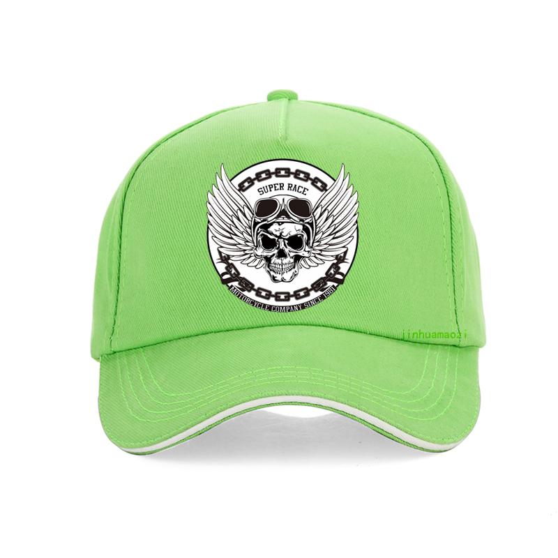 Fashion Super Race Motorcycle Baseball Cap Men Motorcycle Company Since 1981Hip Hop Cap Summer Winged Skull Punk Hats