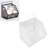 Hanging Wire Basket 13.2x10x15cm Adhesive Metal Small Wire Storage Basket for Kitchen Bathroom Bedroom