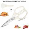 White Kitchen Scissors - Heavy-Duty Stainless Steel Chicken Bone Shears Multi-Purpose Food Scissors for Home Kitchen Use5