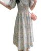 Sweet Girl Floral Midi Dress: Plus Size, Waist-Cinched, Gentle Style for Summer 2026