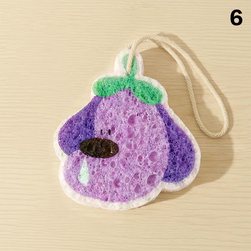 Wood Pulp Cotton Sponge Cartoon Compressed Cleaning Wipe Sponge Dual-Sided Dishwashing Sponge For Kitchen Bathroom Household 6