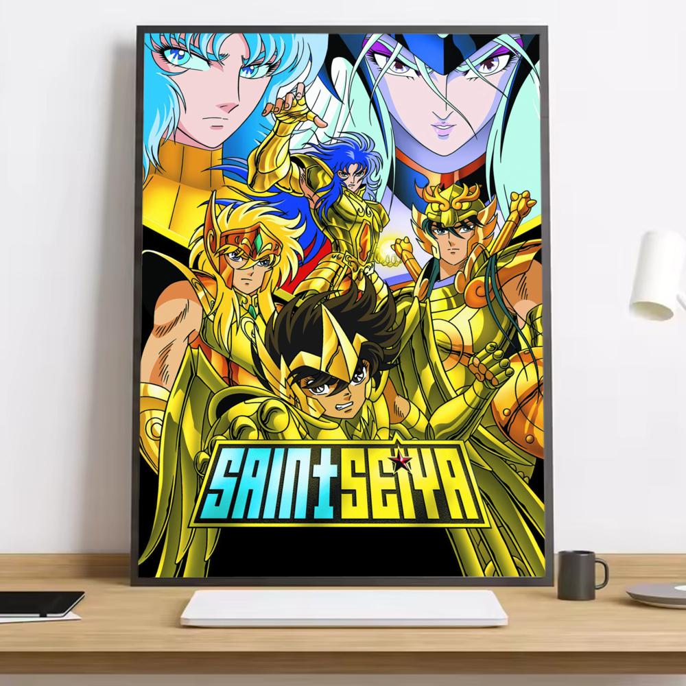 Saint Seiya Classic Anime Painting Calligraphy HD Canvas Poster Living Room Bedroom Bar Aesthetic Decoration