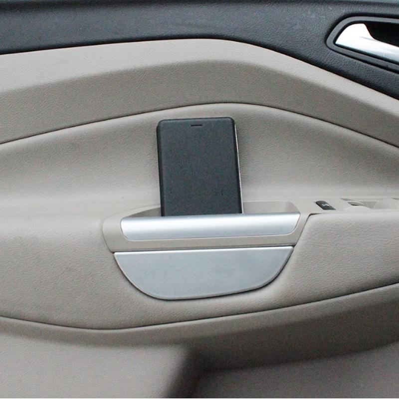 Mój dobry samochód Car Chrome frontowe drzwi z klamką Box drzwi schowek podłokietnik ze schowkiem dla Ford Kuga Escape 2013 - 2018