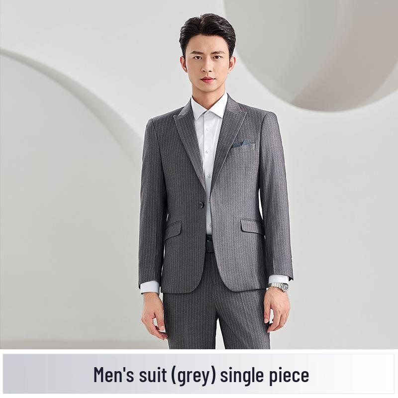 

Unisex High-End Striped Suit Set: Professional Formal Wear for Real Estate and Administrative Work XL