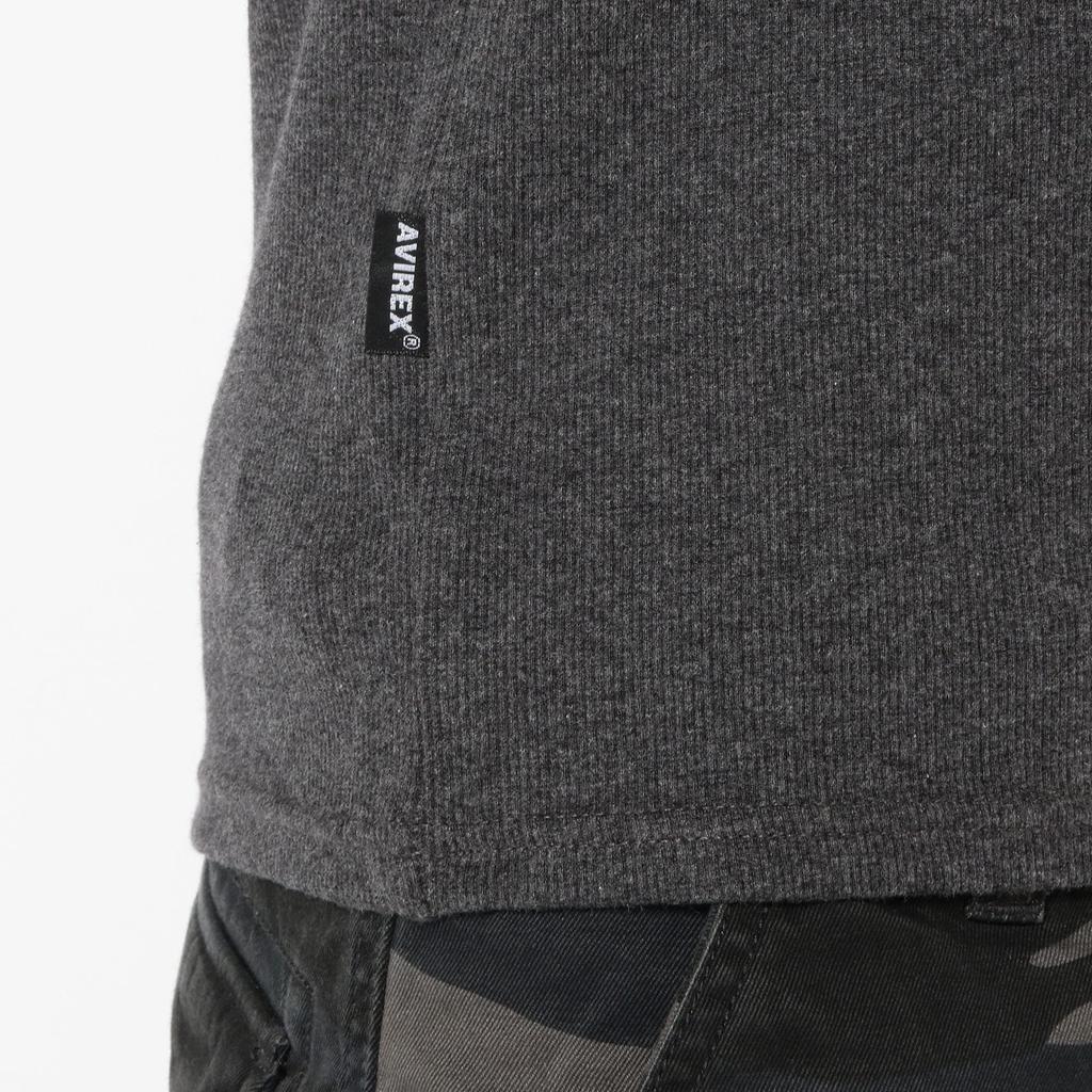 Long T Daily Rib TEE DAILY RIB TEE 6153480 [Avirex] V-Neck (Antibacterial) (Odor Resistant) V-NECK Men's