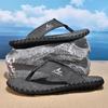 Plus size New Arrival Summer Men's Flip Flops Handmade Leather Slippers Lightweight Casual Beach Slippers For Indoor Outdoor Sandals