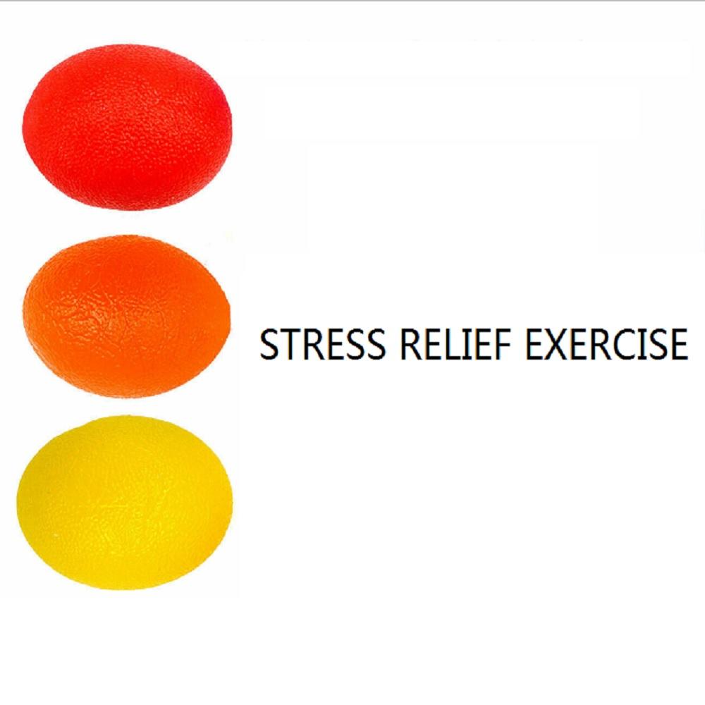SET OF 3 Hand Exercise Stress Relief Balls Hand Grip Strengthener Finger Therapy