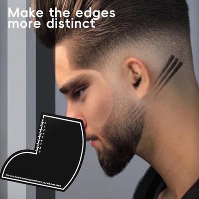 Männer Haarstyling Schablone Farbverstärkung Friseurkarte mit Messindikator Männer Haaransatz Bart Konturierungsanleitung Formung Haarschnitt Schablone