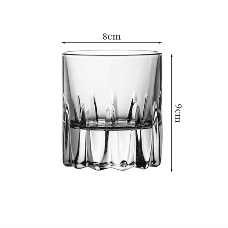 300ml Whiskey Glass Cocktail Glass Classical Cup Premium Thick Bottomed Glass Cup Transparent Foreign Wine Glass Party Glassware