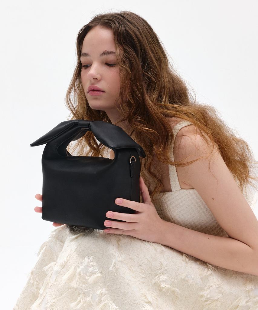Bowtique Lindsey Bow Ribbon Two-Way Bag_Black