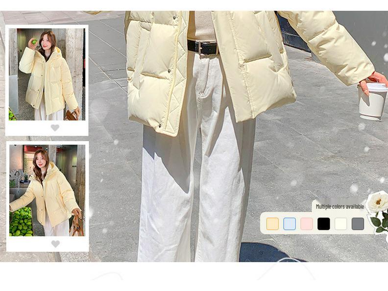 MM Mingmo Damen Petite Locker geschnittene Daunenjacke - Winter 2025