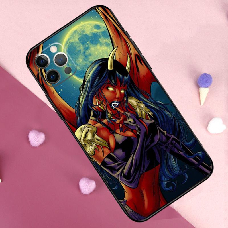 Devil Woman Phone Case For iPhone 17 Pro Max 11 14 15 16 Pro Max Plus 12 13 Mini 17 Air 16e Back Cover