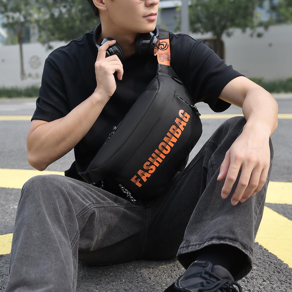 Crossbody Bag Men's Multifunctional Chest Bag Commuter Shoulder Bag