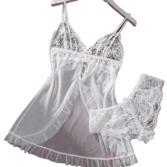 Damen Sexy Spitze V-Ausschnitt Camisole Pyjama-Set - Mehrfarbige Lingerie