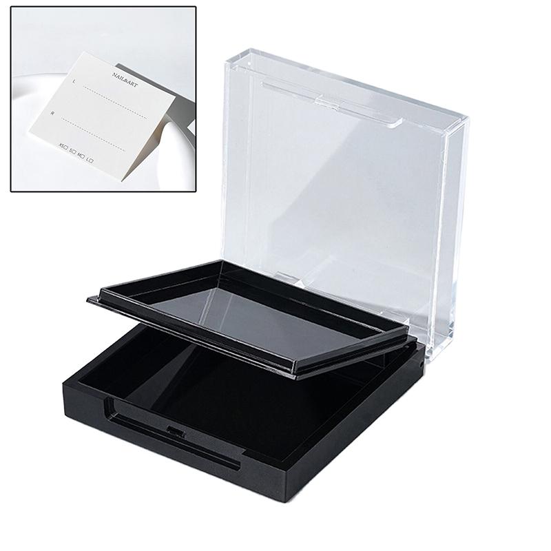 Negleutstillingskoffert med dobbelt lag Gjennomsiktig akryl Utstillingsoppbevaring for påpressbare negler Multifunksjonell beholderboks for falske negler