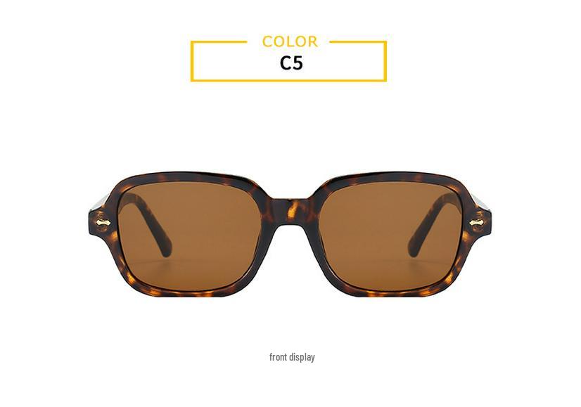 Trendy Unisex Small Square Frame Rice Nail Sunglasses - Fashionable Design 22160