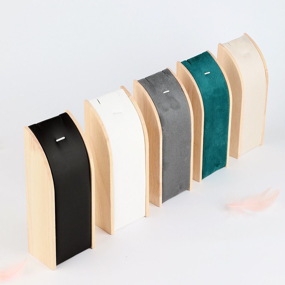 Wooden Necklace Display Stand Portable Counter Display Props Durable Jewelry Storage Rack