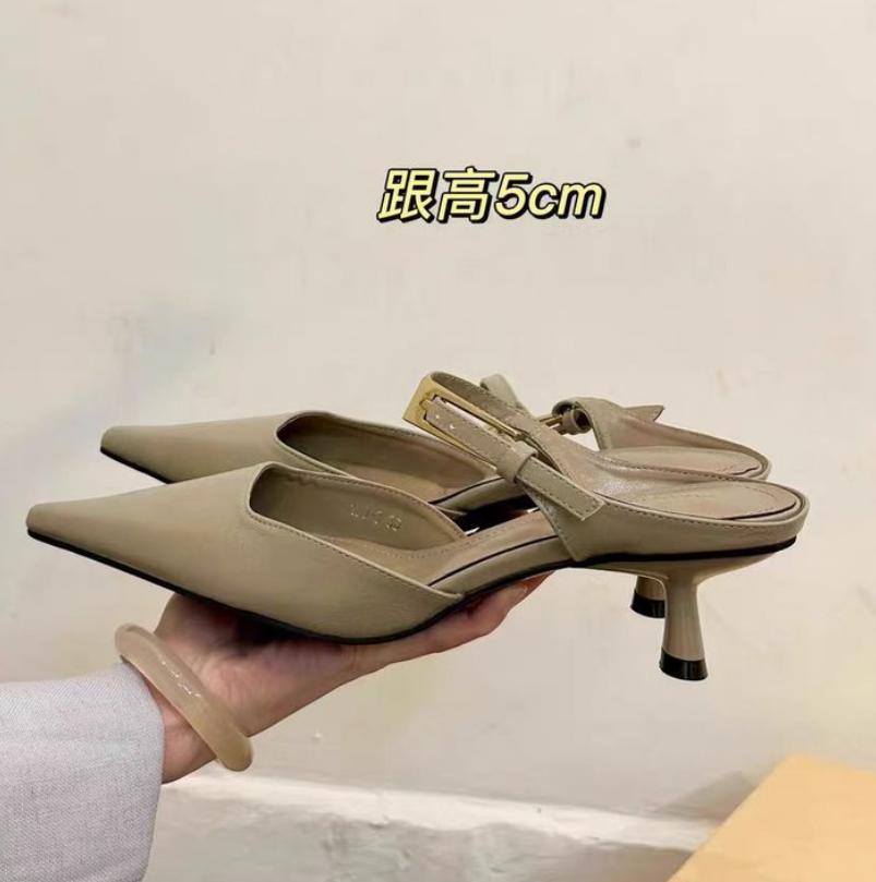 Fashion Women Pointed Toe Slippers Fashion Elegant Summer Dress Sexy Sling Women's Shoes 2025 Trend Brand Sandals Women Stiletto Pumps