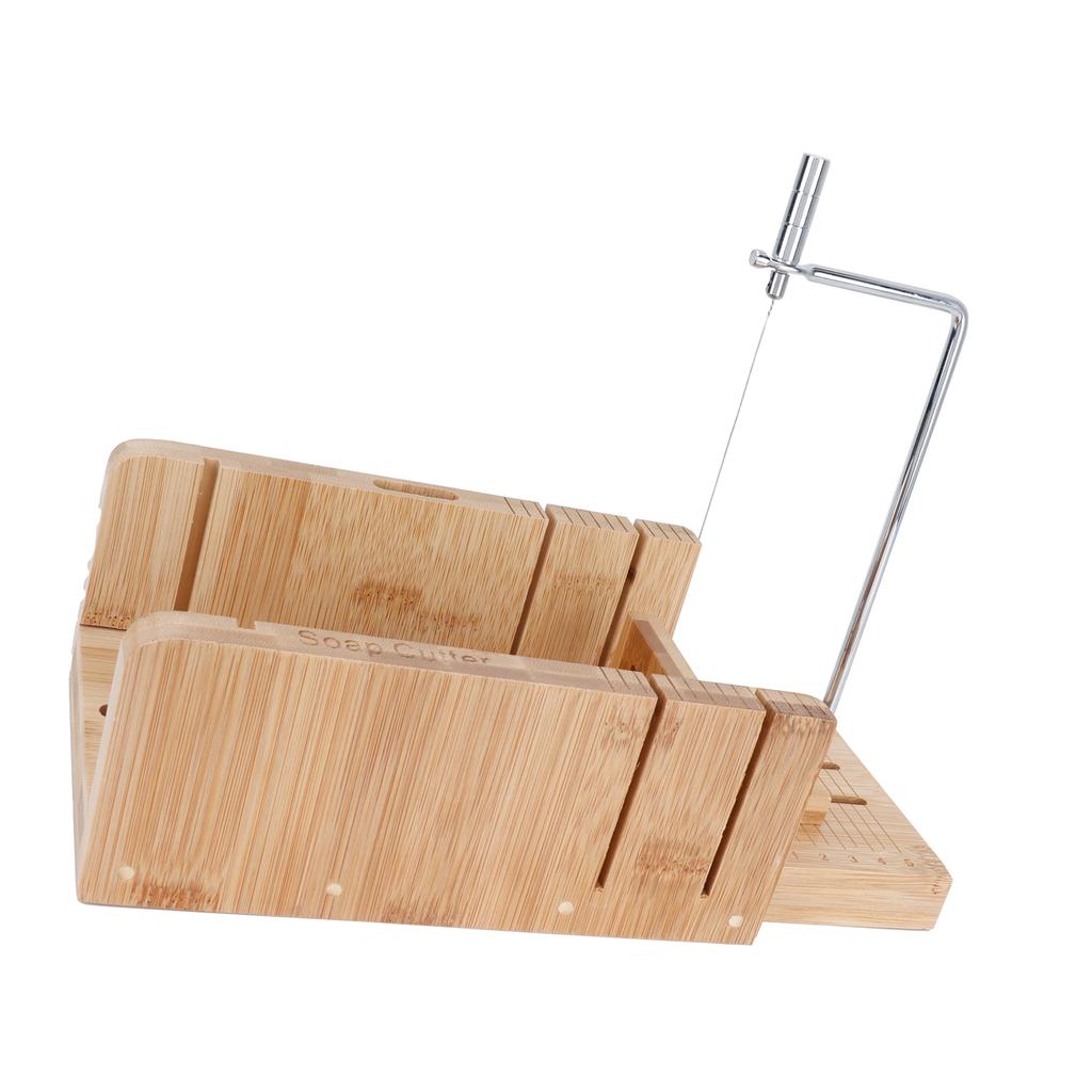 Practical Adjustable Bamboo Soap Cutter Bread Cutter Mold DIY Soap Cutting Tool