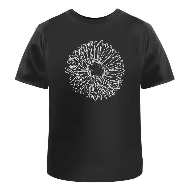 

Aster Flower Cotton T Shirt Ta038276 - Men s Summer Cotton Graphic Tee S разноцветный