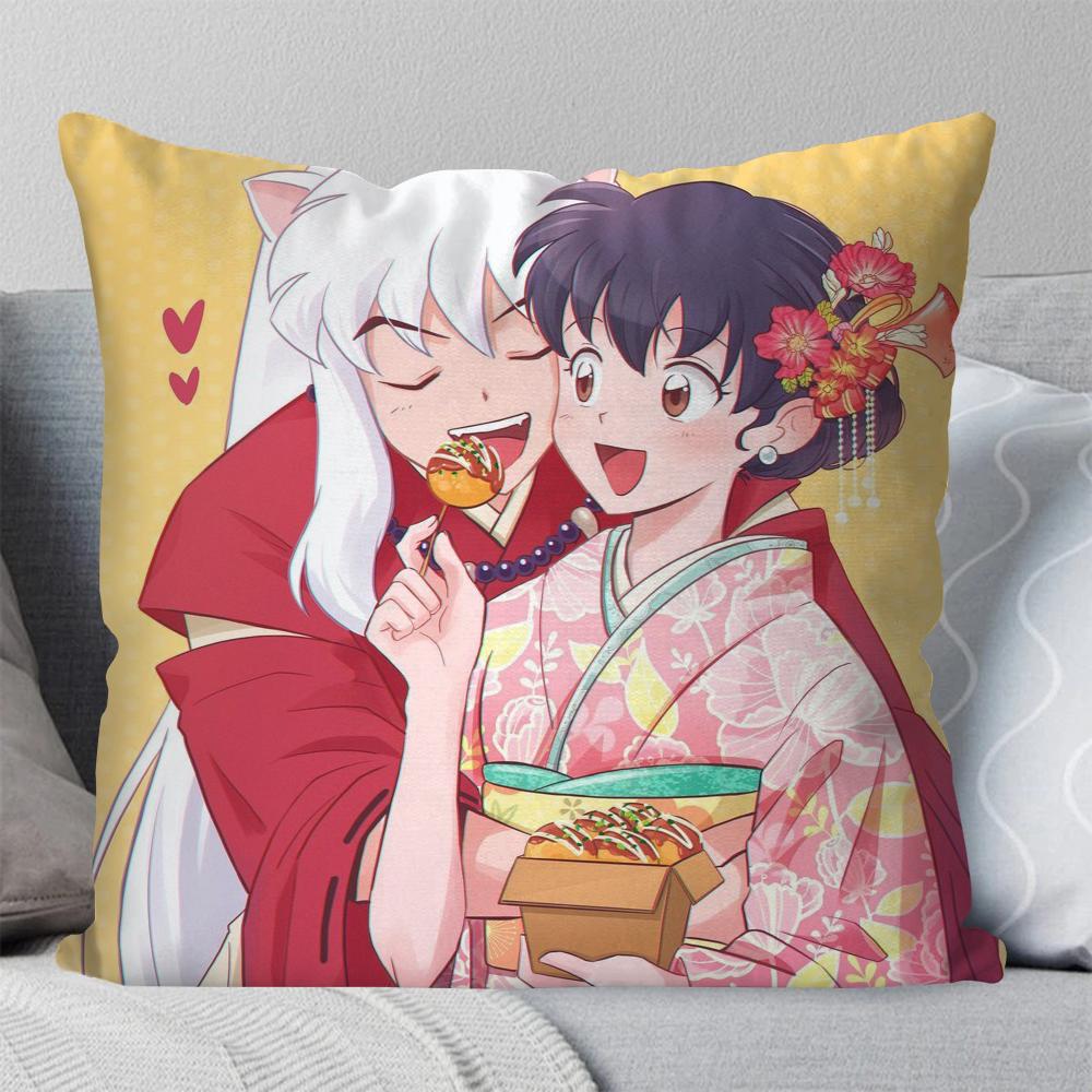 1Pc Japanese Animation I-Inuyasha Pillow Case Square Pillow Bedroom Sofa Leisure Comfort Car Living Room Home Decoration 40X40