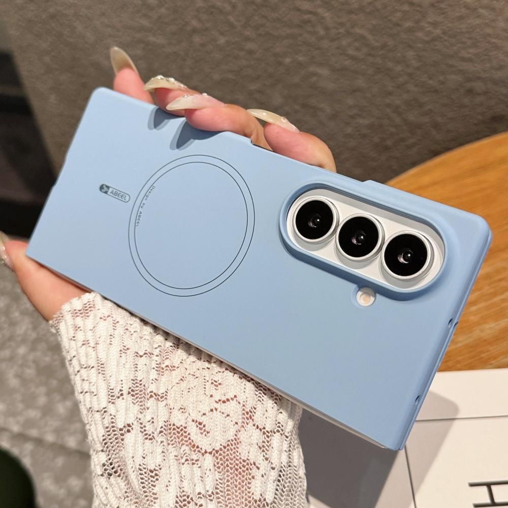 Solid Color Magnetic For Magsafe Case For Samsung Galaxy Z Fold8 Ultra Fold8 Fold7 6 5 Thickened Shockproof PC Protection Cover